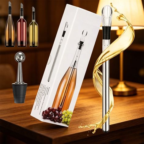 Bouchon en acier inoxydable pour bouteilles de vin, pour la conservation à domicile, les fêtes et le service au bar.-AquaForge (1/5)