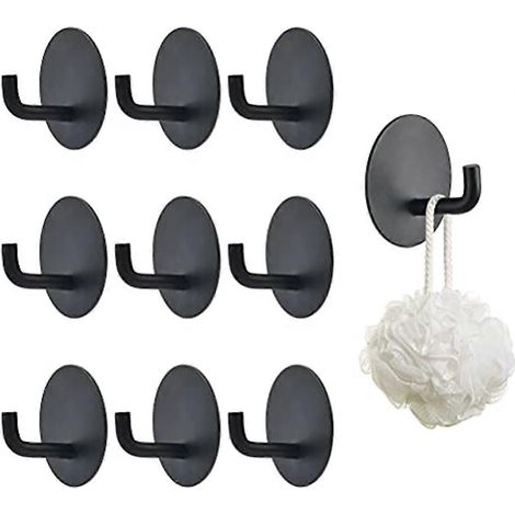 Set mit 10 selbstklebenden Wandhaken, geeignet für Küchen, Handtuchhaken aus Edelstahl 304 – extrem widerstandsfähige selbstklebende Haken (1/5)