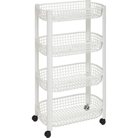 Resserre avec paniers 4 niveaux blanc (1/3)