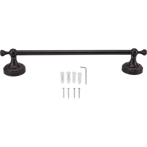 Porte-serviettes en cuivre rétro, gain de place, 40CM, multifonctionnel, anti-inclinaison, support unique pour accessoires de salle de bains, Antique (1/5)
