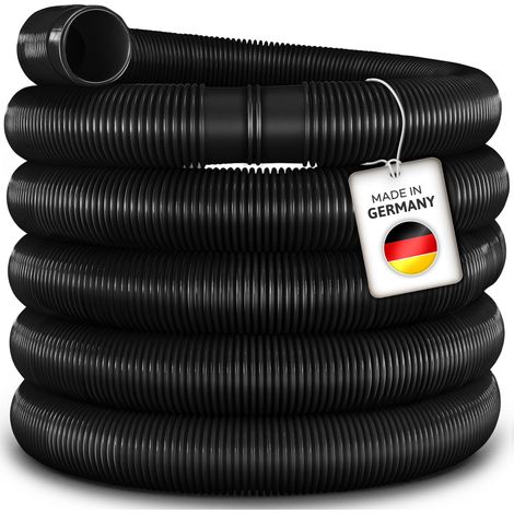 tillvex Poolschlauch 8m - Ø 32mm Schwarz Schwimmbadschlauch Saugschlauch Solarschlauch