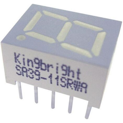 Kingbright Afficheur 7 segments rouge 10 mm 2 V Nombre de chiffres: 1 SC39-11EWA (1/4)
