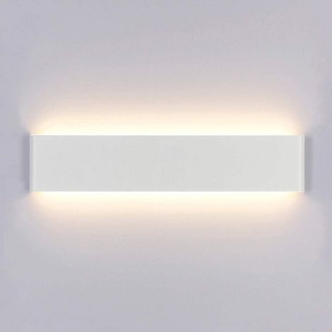 Applique Murale Interieur LED Blanc 14W 3000K Lampe Murale Blanc Chaud Moderne Design AC 220V pour Chambre Salon Escalier Couloir Acrylique 40CM (1/2)