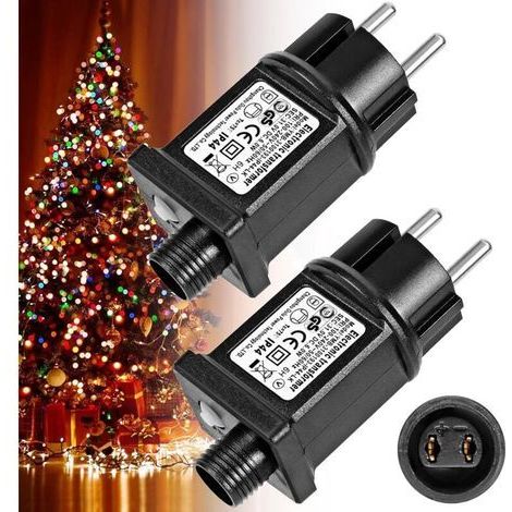 Linghhang – Transformateur LED 31V 6W – Adaptateur basse tension étanche IP44 – 8 modes fonctionnels – Minuterie intégrée pour décorations de Noël (1/5)