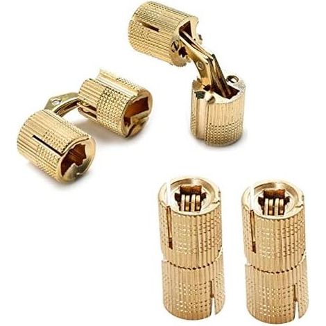 Set di 4 cerniere cilindriche, cerniera invisibile, cerniera a barilotto in ottone, cerniera cilindrica invisibile, cerniere in rame per scatola regalo per gioielli.