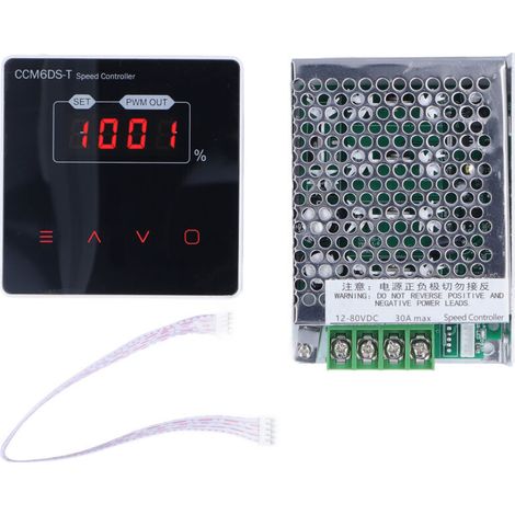 Regolatore di velocità digitale per motori da 12V-80V 30A con display digitale e interruttore in lega di alluminio. (1/5)