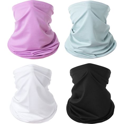 4 pièces Cache-cou, masque facial, bandana élastique, respirant, pour vélo, pêche, randonnée (1/5)