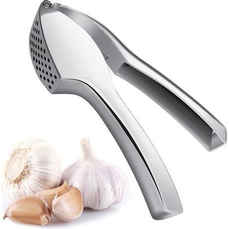Knoblauchpresse aus Zinklegierung – Langlebig und ergonomisch, zum einfachen Pressen von Knoblauch, Ingwer und Kräutern, Küchenutensil (1/5)