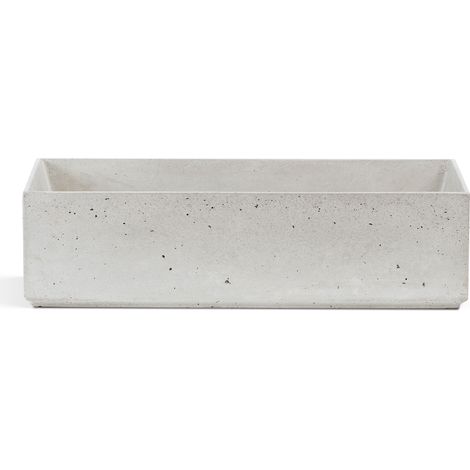 Lavello da Giardino Senza Rubinetto 53x29,5x14 cm in Calcestruzzo Delfi-G Grigio (1/5)