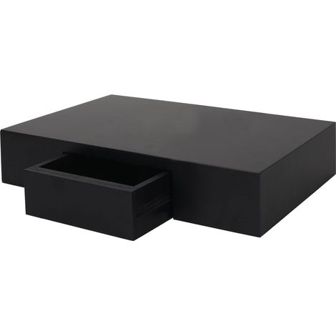 [NEUWERTIG] Wandregal Cher, Regal Hängeregal mit Schublade, 40cm schwarz