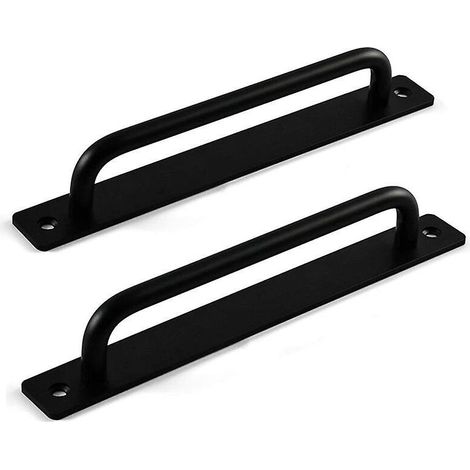 2 Pièces Poignée porte coulissante, Alliage aluminium, Antirouille, Bord lisse, Porte bois extérieur (1/5)