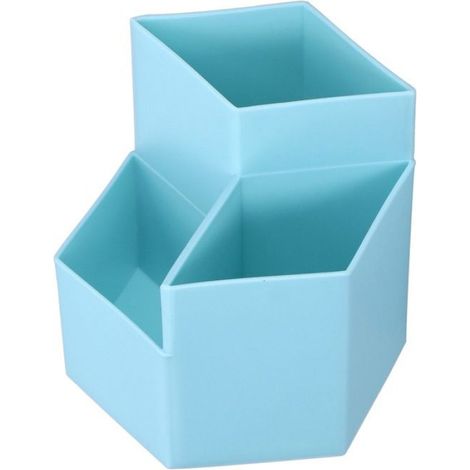Porte-Pinceaux - Base Hexagonale - 11,8 x 11,3 cm - Plastique Non Toxique - Pour Bureau École Chambre - 1 Pièce (1/5)