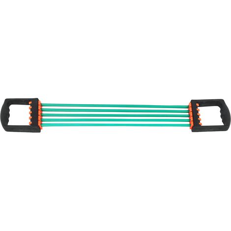 Élastique Fitness Résistance Forte - Cinq Bandes Caoutchouc pour Entraînement Sportif et Musculation, Vert (1/5)