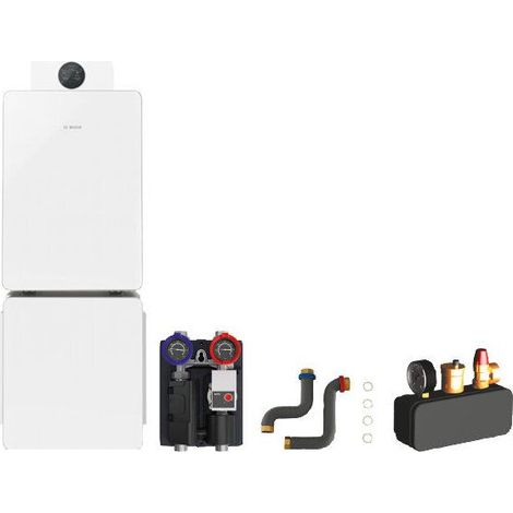 BOSCH Gas-Brennwert-Standardpaket Bopa GCFS835, Condens 8800i F 30, WH 135-3 P, HSM25/6 MM100
