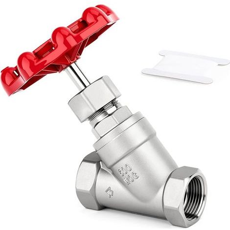 Vanne à soupape robuste, 1" BSP 304 en acier inoxydable femelle x femelle à filetage rotatif avec poignée à molette pour eau, huile, gaz 600WOG (1/5)