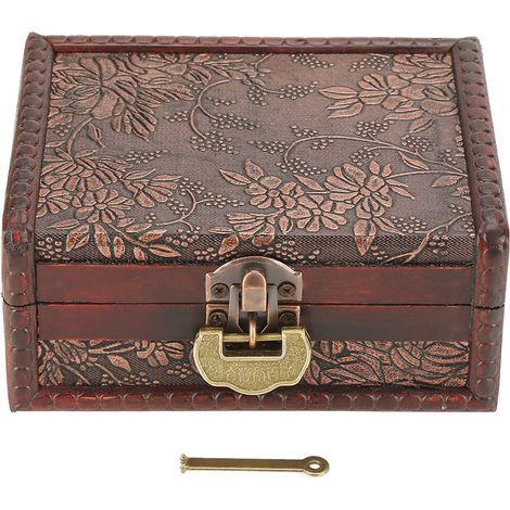 Boîte à bijoux en bois style rétro européen - Écrin de rangement pour bijoux (1/5)