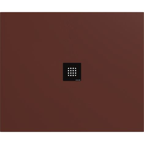 Receveur de douche FLEXIA en marbre coulé 120x100cm, découpable selon vos demandes, marron mat (1/4)