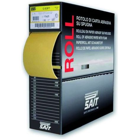 Sait CARTA ABRASIVA RI-SAITAC-SOF 5G-SOFT mm. 115x25 mt.   grana  80