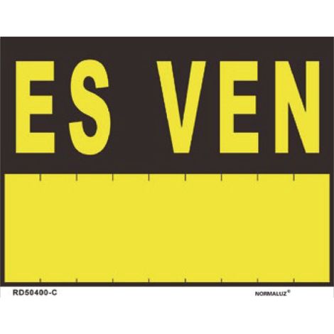 Rotulo "es ven" (pvc 0.4mm) 35x45cm normaluz (1/2)