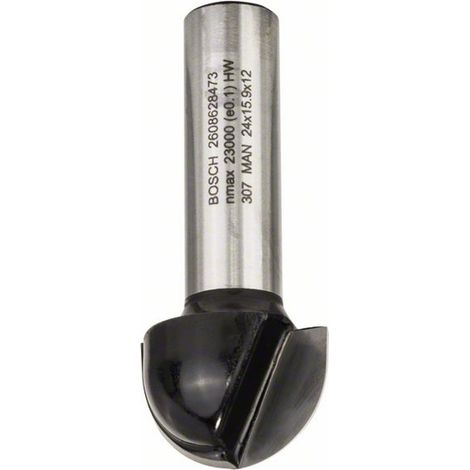 Bosch Hohlkehlfräser, 12 mm, R1 12 mm, D 24 mm, L 15,9 mm, G 57 mm