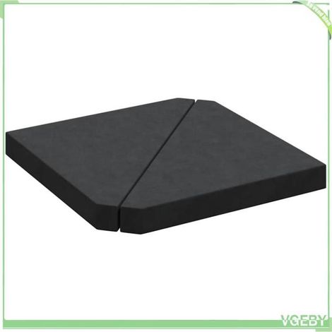 Plaques de poids pour parasol - FAFEICY - 4100003 - Triangulaire - Granit noir - 14 kg (pièce) (1/5)
