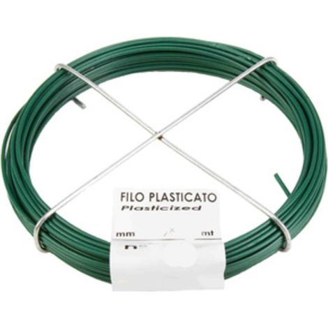 30PZ FILO PLASTIFICATO N. 10 MM 1,8 LUNGHEZZA 12 MT VERDE (1/2)