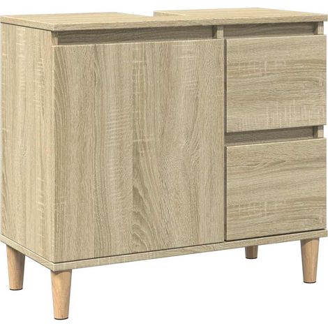 Armoire salle de bain chêne sonoma 65x33x60 cm (1/5)