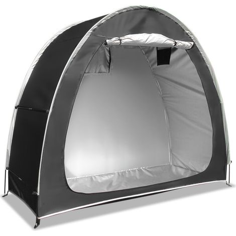 Telo di protezione impermeabile per biciclette da esterno, tenda robusta per bici, salvaspazio, copertura per attrezzi da giardino, zaino, riparo (nero)