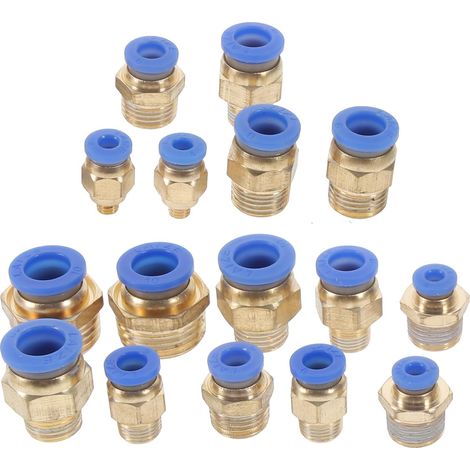 1 Set Raccords en Plastique eur de Tube Pneumatique Robuste et Remplaçable en Abs et Cuivre pour Souffleur et Cloueur à Air (1/5)