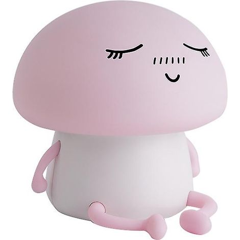 Veilleuse LED portable en silicone pour bébé - Lampe rose tendre rechargeable par USB, cadeau idéal pour une chambre paisible. (1/5)