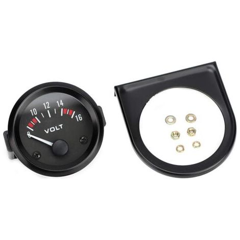 Voltmètre universel 12 V pour voiture 52 mm/2 pouces jauge de tension 8-16 V BX100007 (1/5)