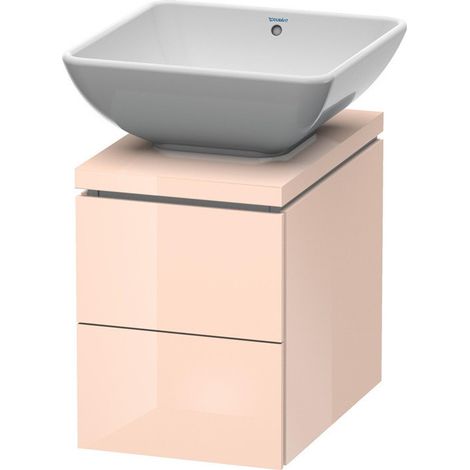 Meuble sous-vasque L-CUBE 320x477x400mm perle d'abricot haute brillance