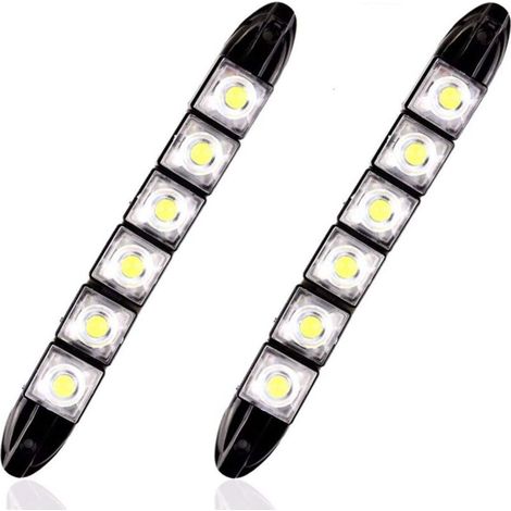 6 LED Flexible 12V Voiture Camion Feux Diurnes Brouillard Lampe Étanche Feux Diurnes (1/4)