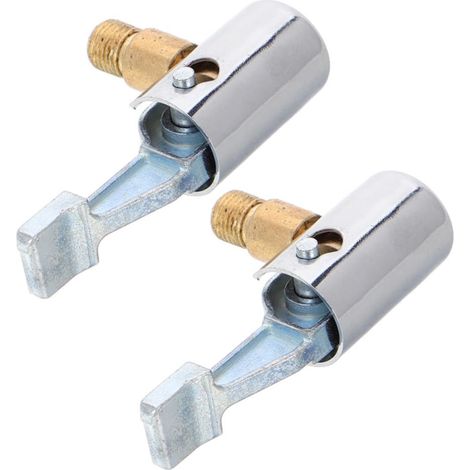 2 Pièces Adaptateur de Valve à Clip Léger en Alliage de Zinc pour Pneus de Vélo et Voiture, Embout de Gonflage Portable pour Gonflage Extérieur Rapide (1/5)