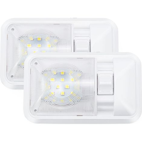 12V LED-Deckenleuchte für Wohnmobile, 280 lm, Innenraumleuchte für Anhänger und Campervans mit Schalter (2er-Pack) 1