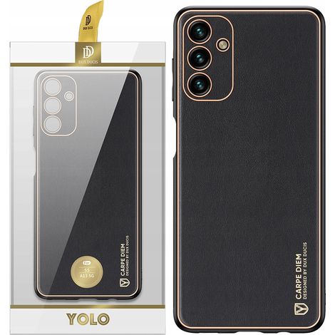 Elegante custodia Dux Ducis Yolo in ecopelle per Samsung Galaxy A13 5G, colore nero. (1/5)