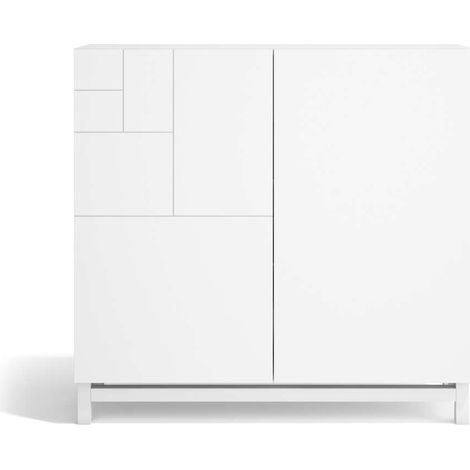 Zapatero 2 puertas modelo 513 acabado blanco, 90x90x27 (alto x ancho x fondo) (1/4)