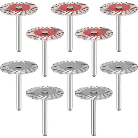 10 hojas de 40 mm para tallado de piedra, mini hojas de sierra de diamante turbo para grabado, disco de corte de metal (1/5)