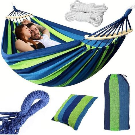 XXL Hängmatta med Kudde / Hammock - 260x150 cm (1/5)