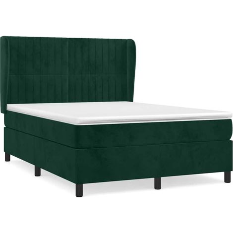 Maison Exclusive - Cama box spring con colchón terciopelo verde o (1/5)