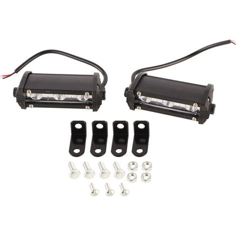 Feux de Travail de Voiture à LED 9W, Moto en Alliage en Alliage en Aluminium à Une Ligne à Projecteur Auxiliaire, avec Une Lumière Concentrée Plus Forte pour Une visibilité. (1/4)