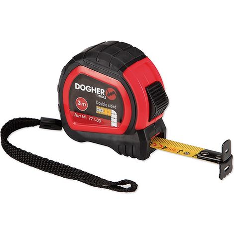 Flexómetro prof. ambas caras 3m  DOGHER 771-03