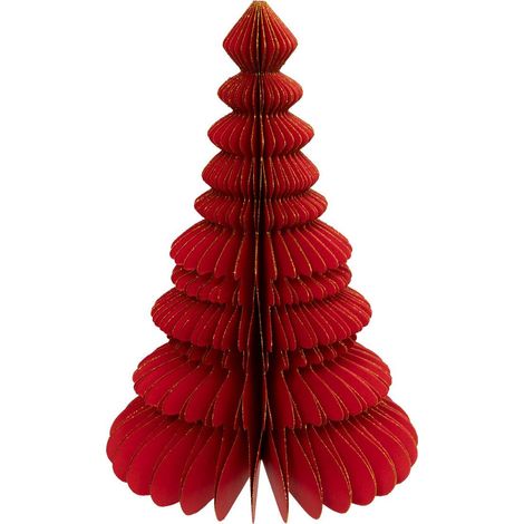 Albero di natale in carta h.30cm rosso - Atmosphera créateur d'intérieur