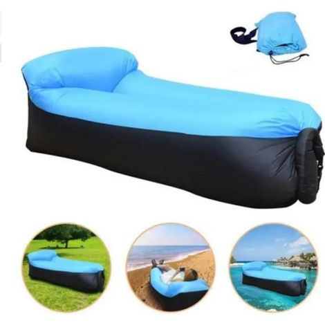 Sofa Gonflable d'air - Transat - Bleu - 5 personnes - Tissu (1/3)