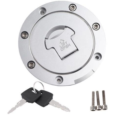 VtiziklBouchon de réservoir d'essence pour moto – Acier inoxydable – Compatible CBR600RR 2003-2017 et CBR600F4 1999-2006 – 2 clés incluses