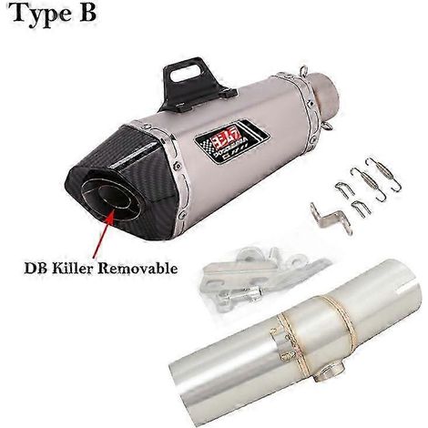 Silenciador De Escape Para Motocicleta, Tubo De Enlace Medio, Db Killer, Fibra De Carbono, Para Kawasaki Er6n, Er6f, Er650, Ex650, 2005 - 2011( Tipo B) (1/5)