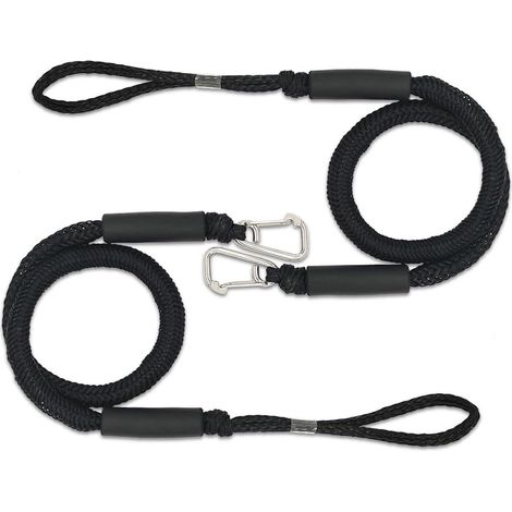 Cordes élastiques d'amarrage pour bateaux, kayaks et autres embarcations (lot de 4). (1/5)