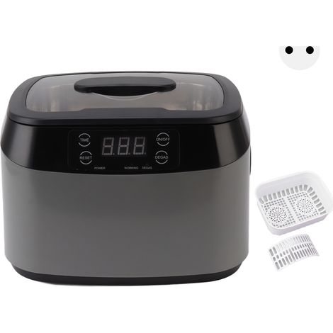 Nettoyeur à ultrasons 70W, capacité 1200ml, écran numérique minuterie, pour bijoux, lunettes, prise UE 220V (1/5)