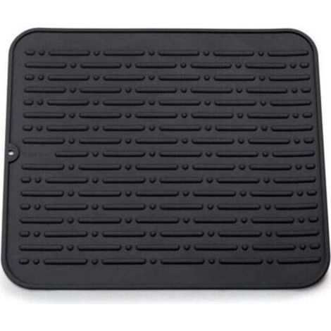 Tappetino asciugapiatti in silicone XL (nero) 45 x 40 cm Garanzia a vita