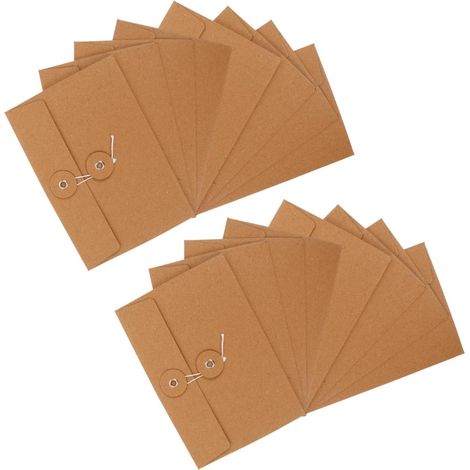 20 pièces Enveloppes Kraft Rétro pour Rangement Pochettes à Documents (1/5)
